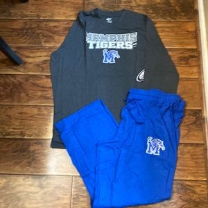 New Memphis tigers pj set long sleeve and pants